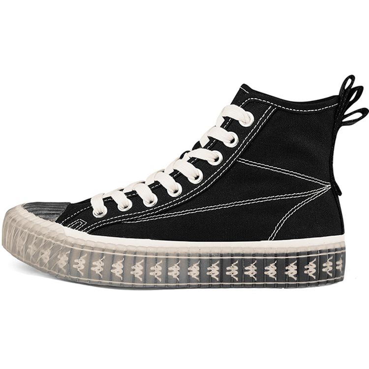 Kappa Logo High-Top Canvas Sneakers Women Sneakers Black K0A65VS66D-990