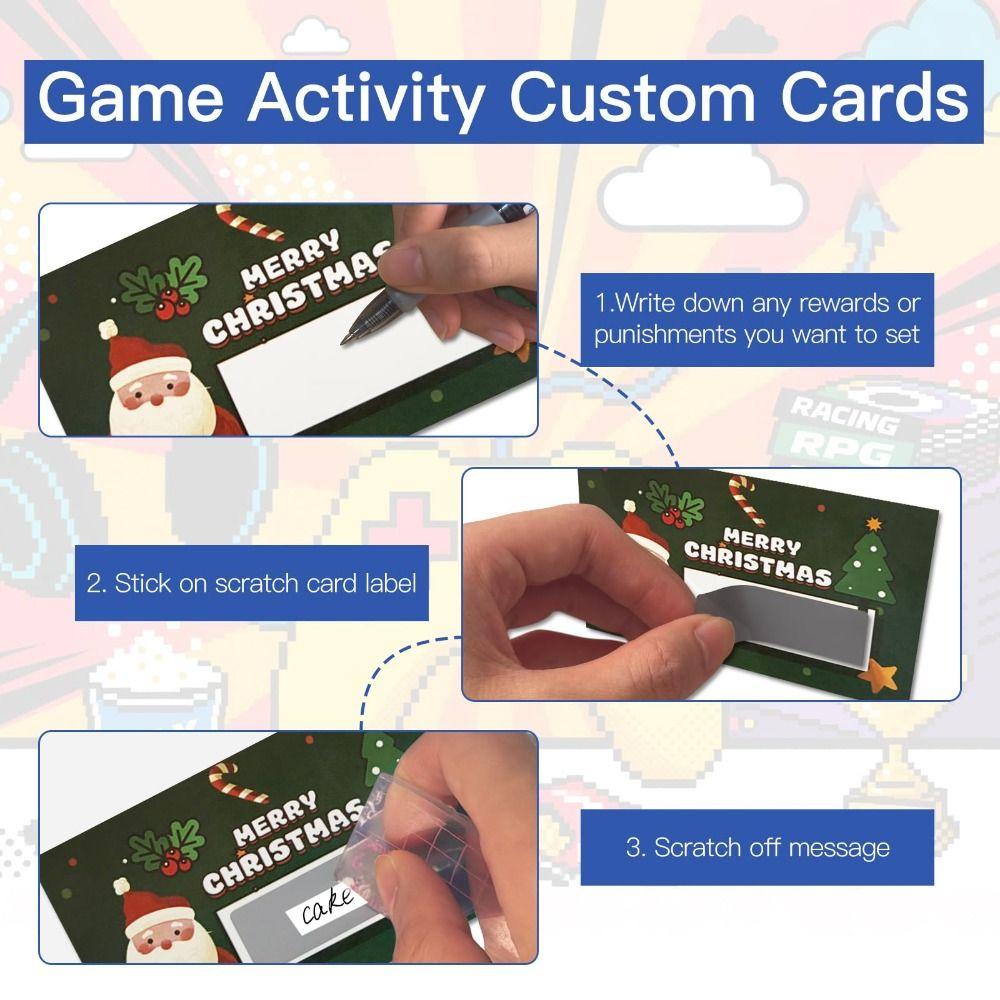 50 Pcs DIY Gift Tags Holiday Reward Tickets Opaque Coating Raffle Ticket  Party Games