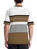 Printed Design – Not Textured Men's Digital Print Short Sleeve Quick-Dry Breathable Polyester Fabric, Featuring a " " Letter Print, Regular Fit, Round