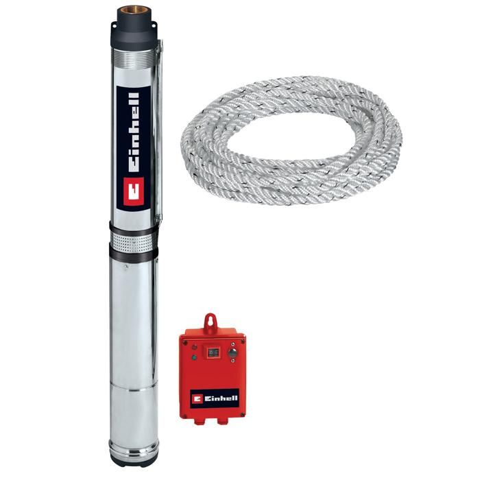 Einhell Pompe Immergée De Forage GC-DW 1300 N (1300W, Hauteur De Refoulement 65m, Immersion 20m, Raccordement Tuyau 47,8mm)
