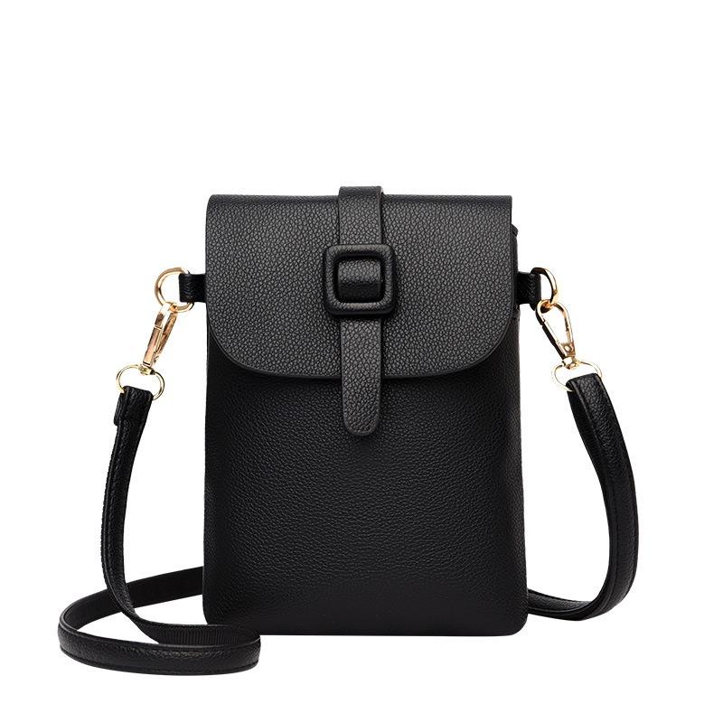 Spring and summer popular women's bags, new simple and fashionable vertical small square bags, mobile phone bags, women's shoulder messenger bags