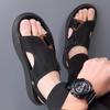 Fashion Summer Brand Trend Breathable Men Flat Bottomed Soft Fashionable Leisure Sandals Men's Non-slip Seaside Outdoor Comfort Sandals