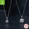 Simple Classic Six-Claw One-Carat Mozzarella Diamond Necklace For Women, Elegant And Shining S925 Silver Collarbone Chain