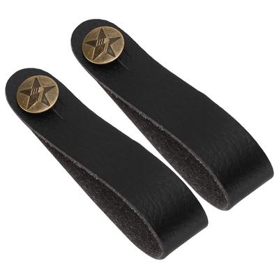 2 st Gitarrhalsremknapp Sträng PU-läder Huvudstockband för Akustisk Elektrisk Ukulele