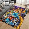 Vibrant Anime Warrior Characters Rug Non-slip rug suitable for living room and bedroom sofas.