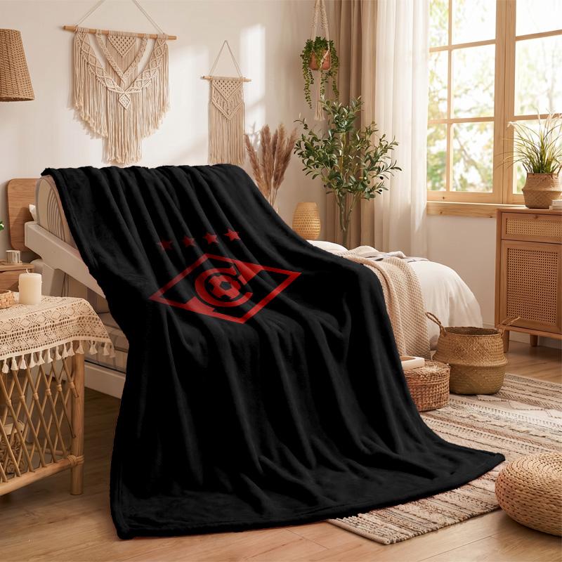 Spartak Moscow Print Flannel Blanket Soft Warm Sofa Bed Throw Blanket For Home Office Bedroom