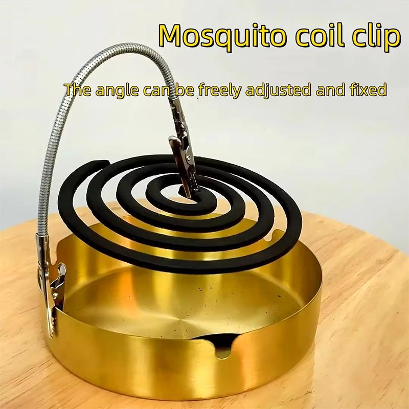 3PC Dual Head Metal Mosquito Coil Clip Flexible Adjustable 360° Alligator Clamp Holder Portable Mosquito Coil Clip