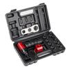 Rivet Nut Installation Tool Kit with Five Millimeter-Thread and Five Inch-Thread Mandrels, Drill-Powered Adapter for Repair and Furniture Assembly