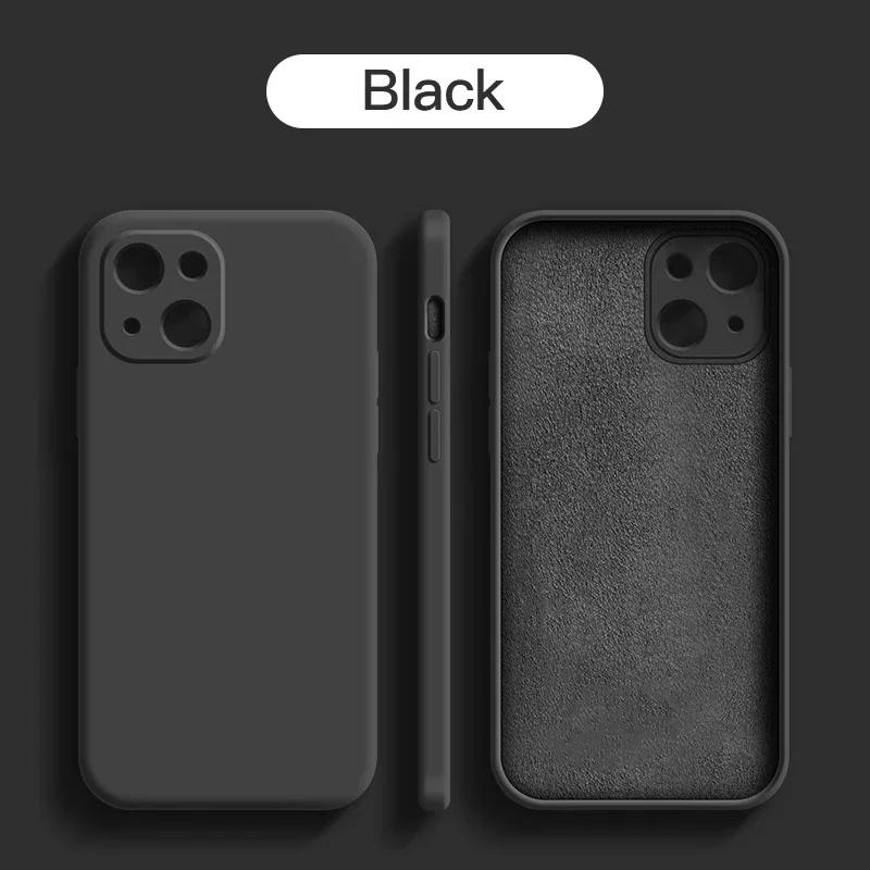 For For Iphone 16 1 14 13 11 12 1 Pro Max Mini X XR XS 7 8 SE Al Liquid Silicone Phone Case Shockproof Back Cover