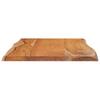 Table Top 60 x 40 x 2.5 cm Rectangular Solid Acacia Wood Live Edge