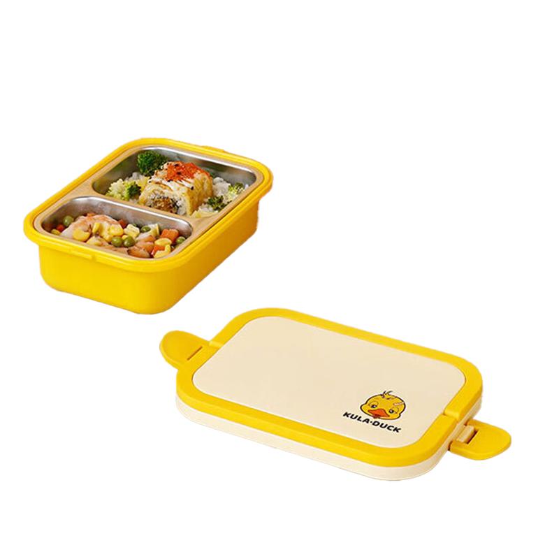 Yishangyajia 600ml Microwavable Stainless Steel Lunch Box