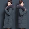 Women's Plus Size Warm Coat Winter Thickened Hair Collar Hooded Coat Fluffy Warm Coat
