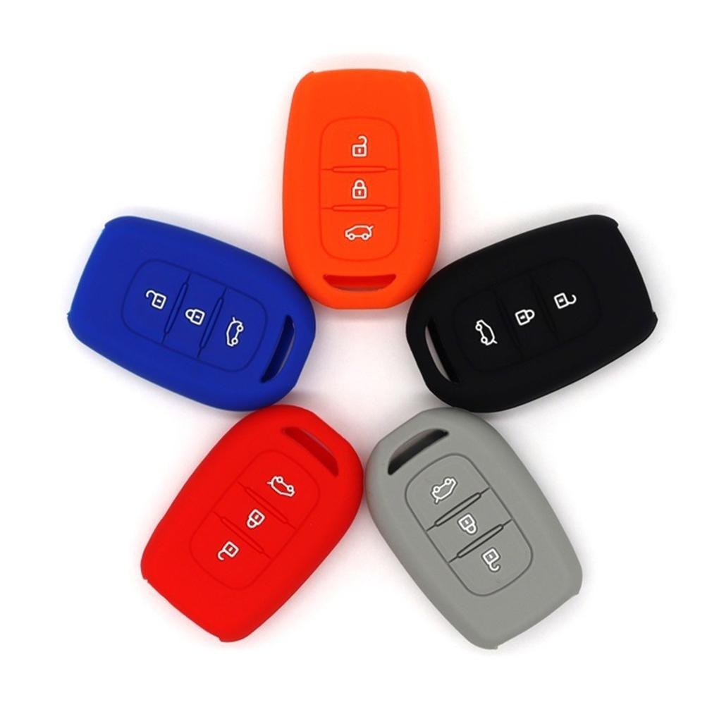 3pcs Silicone Car Key Cover Case for Renault With 3 Button Case Key Non-toxic Car Key Case