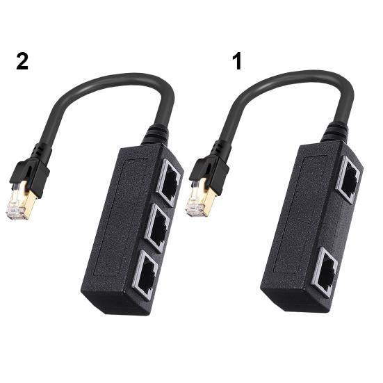 Cat8 Ethernet Splitter Speed 2000Mhz RJ45 40Gbps High 1 Male to 3 Female