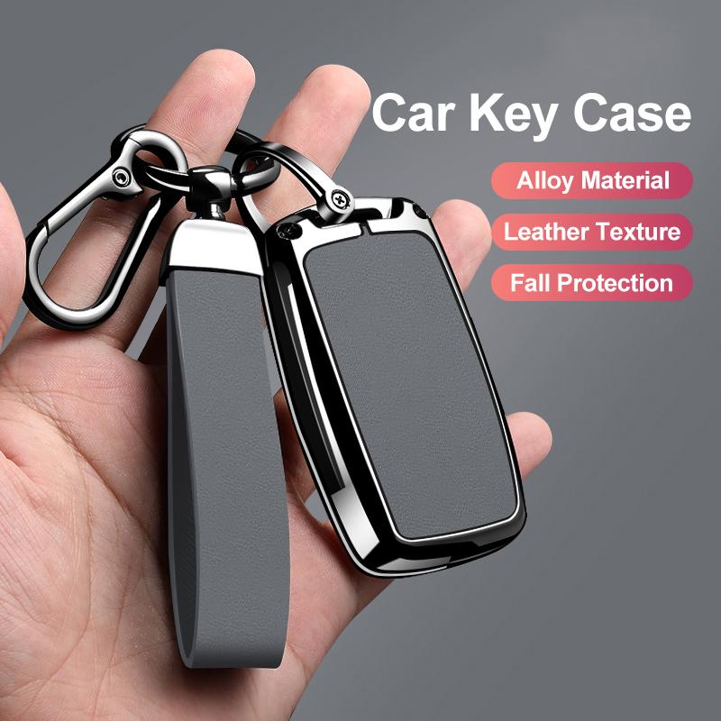 Zinc Alloy Leather Car Key Fob Case For Volkswagen Polo Tiguan Passat Beetle Scirocco Golf Jetta Lavida Skoda Octavia Key Fob
