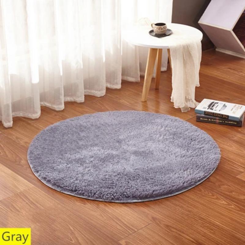 Fluffy Round Rug Carpets for Living Room Decor Faux Fur Rugs Kids Room Long Plush Rugs for Bedroom Shaggy Area Rug Modern Rugs