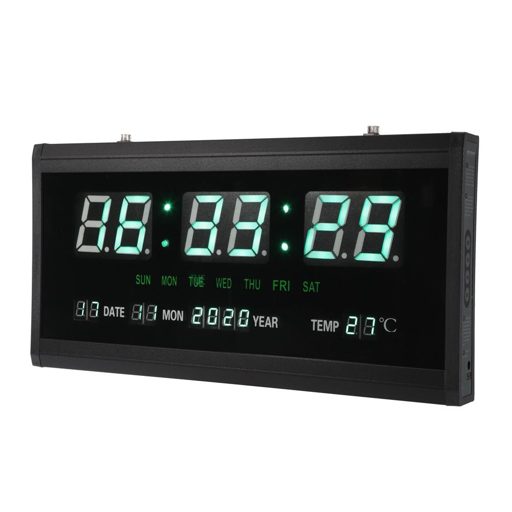 LED Digital Perpetual Calendar Hanging Clock Living Room Wall Clock