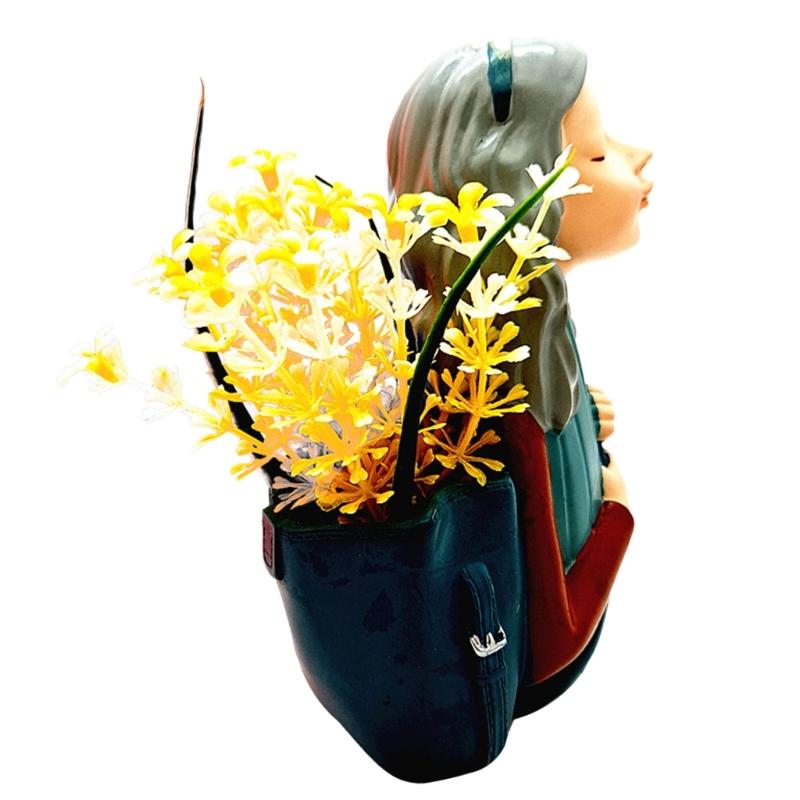 Little Girl Concrete Silicone  Mold Succulent Flowerpot Clay Cement Plaster Molds  Home Garden Flower S Mould