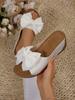 Large Size Slippers Summer New Casual Retro Bow Light Casual Cool Slippers Women