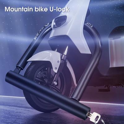 1 sada motocyklového zámku odolné proti opotřebení, vysoce pevné bezpečnostní vybavení, zámek na kolo ve tvaru U se 2 klíči pro jízdní kolo