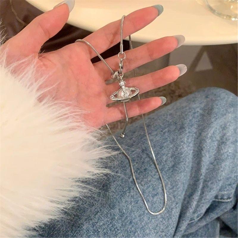 Elegant Moon and Star Tassels Long Necklace Adjustable Collarbone Chain for Versatile Styling Alloy Neck Jewelry