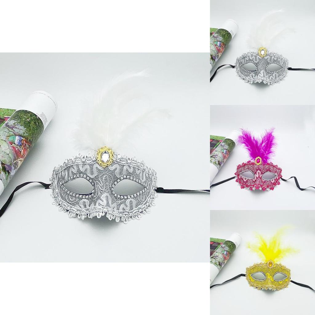 Halloween Princess Feather Mask For Costume Parties And Photography