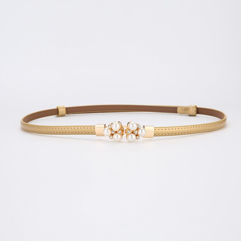 Elegant Leather Belt For Women With Alloy Buckle For Dress And Blouse Styling