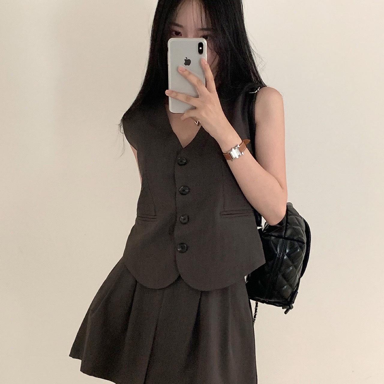 Korean Chic French-Style Summer 2026 Women s Vest Suit - New Temperament Design One Size