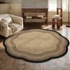 French Style Living Room Decoration Retro Carpet Round Rugs for Bedroom Anti-slip Bedside Floor Mat Washable Cloakroom Soft Rug