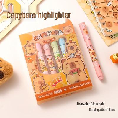 Capybara Textmarker: Süßer bunter Journaling- & Augenschutz-Marker