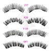 4 Pcs Sexy Long Cilia Full Coverage Cross Wispy Triple Magnet False Eyelashes Extension Tools