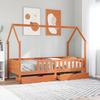 Vidaxl Children's Bed Frame with Drawers, 80X200 Cm, Pine