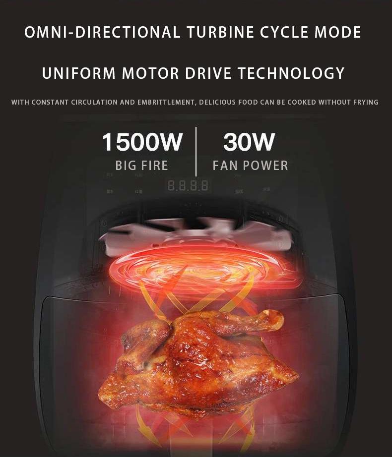 Large Capacity Touchscreen Multi-Function Air Fryer for French Fries and More