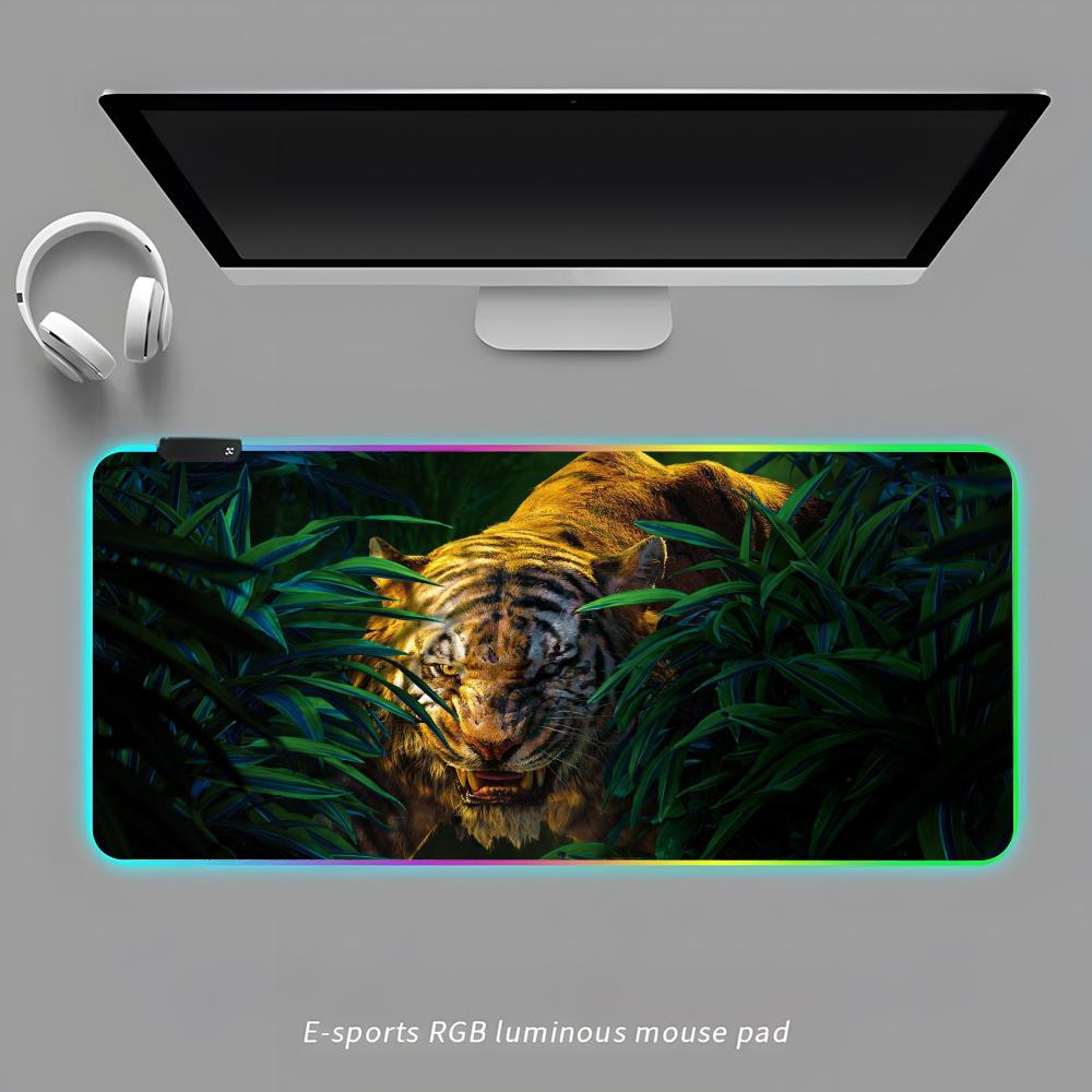 The Jungle Book Mouse Pad RGB Gaming Mouse Pad Desk Mat HD Gamer Large LED Light XXL MousePads