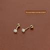 2024 Gold Ear Bone Studs for Women: 925 Silver Needle, Screw Buckle, Sleep-Friendly Piercing Earrings