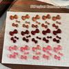 50pcs Cute Bow Tie Nail Decorations DIY Mix Parts for Manicure Accessories Winter 3D Nail Art Bow Tie Resin Charms