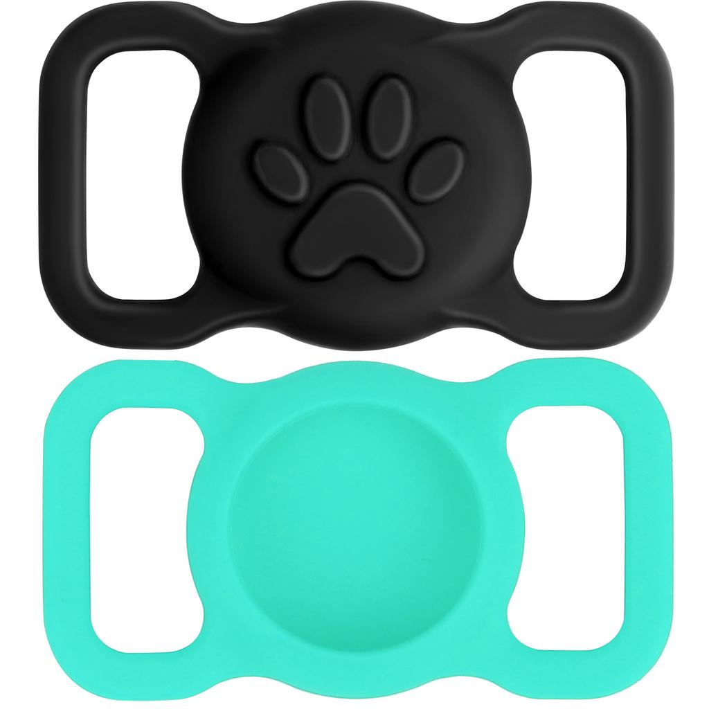 2 Pack Waterproof Silicone Holder Case For Airtag For Dogs And Cats - Scratch-Resistant, Anti-Lost GPS Tracker For Airtag