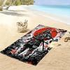 Toalla de Playa con Estampado de Samurái Japonés, Toalla Grande Suave de Secado Rápido para Playa, Camping, Natación