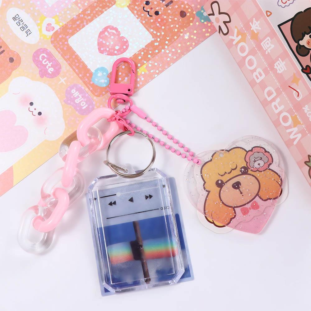 Photo Sleeves Student Card Case Collect Keychain ID Holder Pendant Photocard Holder Card Sleeves