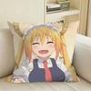 Anime Dragon Maid TTohru Square Sofa Pillow Cover Solid Color Living Room Home Decor Cushion Case
