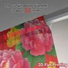 2D FLAT PRINTING 2pcs Curtains (Without Rod) Floral Red Celebration Design Modern Fashionable Curtainments During the April