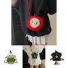 Christmas Tree Apple And Five Pointed Star Knitted Crossbody Bag With Inner Card And Phone Pockets For Daily Use