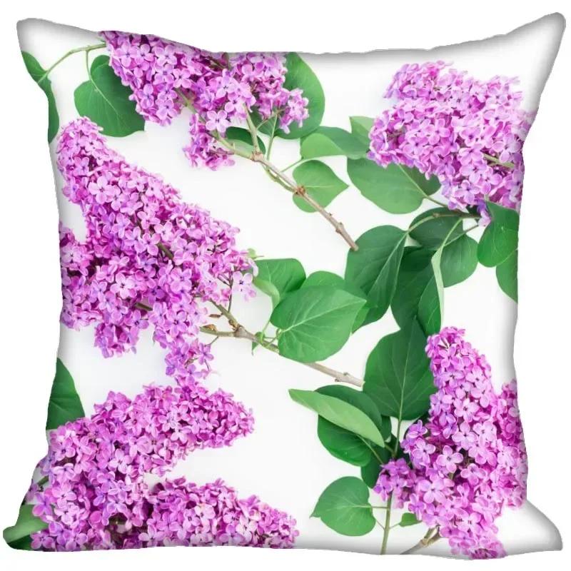 

Полиэстеровая наволочка с рисунком цветка сирени, украшение для детской комнаты, наволочка, украшение для дома для гостиной 66x66cm