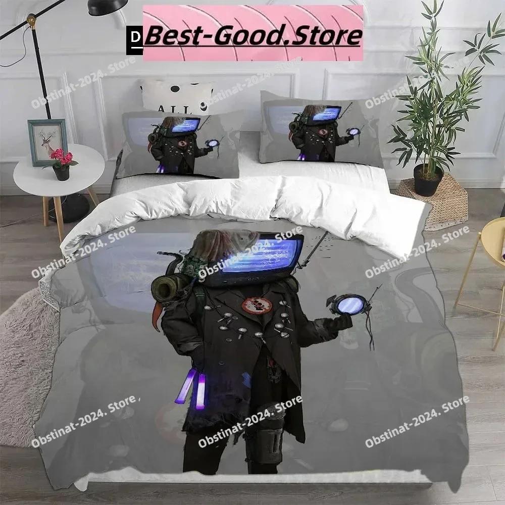 3D Fashion Game Skibidi Toilet Arale Bedding Set Print With Pillowcase Bed Duvet Cover Soft Single Double Queen Super King Size