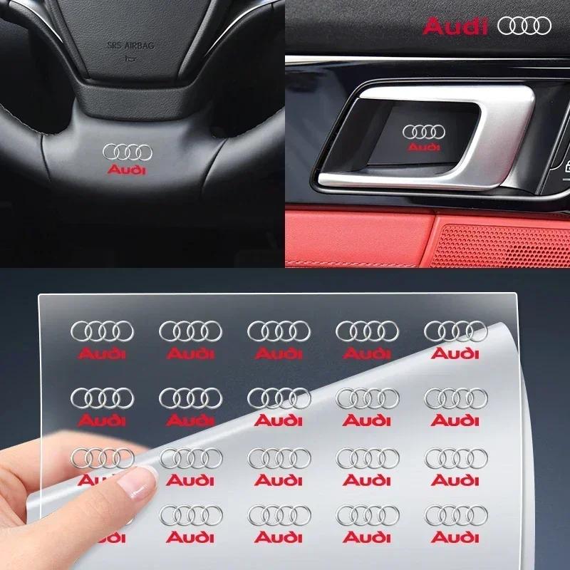 Car Interior Sticker Central Control Decals Emblem Badge for Tt Sline A4 B7 B8 B9 A3 8P 8V 8L A5 A6 C6 C5 C7 4F A1 A7 A8 Q2 Q3