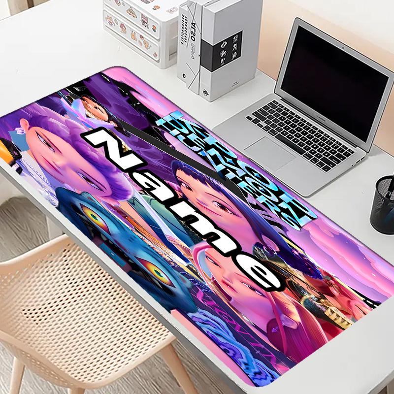 Tappetino per Mouse Personalizzato con Nome e Motivo Cacciatori di Demoni KPop, Tappetino da Scrivania per Laptop PC, Tappetino Decorativo per Scrivania per Casa, Tappetino per Tastiera, Regalo