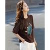 Demana Women's Eco-Print Loose Fit T-shirt