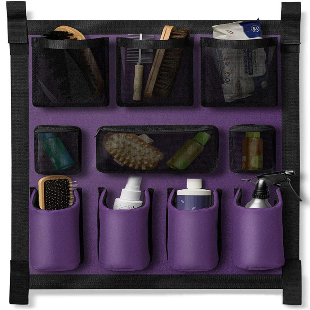 1 x Paarse Paardentrailer Verzorgingstas Paardentrailer Organizer + Handgrepen & Schroeven