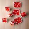 Marimekko Tasse Weiß/Rot OIVA/UNIKKO 2,5 dl weiß rot Tasse Nordisches Geschirr Küchentisch