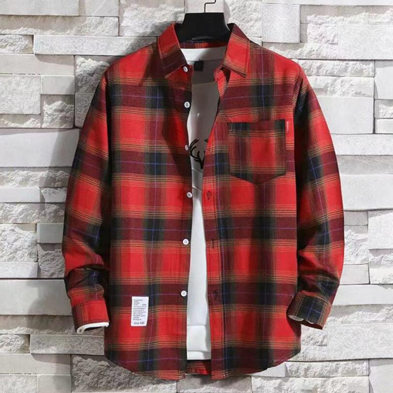 Fashion Teenager Shirt Men Spring Long Sleeve Blouse Casual Shirts for Men Tops